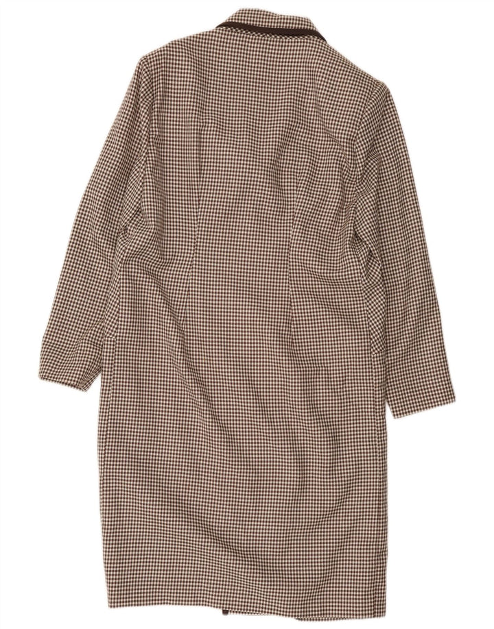 Alta Moda Damen Zweireihiger Mantel UK 8 Kleiner brauner Hahnentritt
