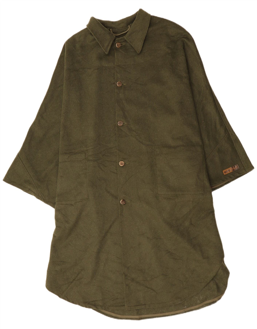 Vintage Herren Poncho Mantel Einheitsgröße Grün