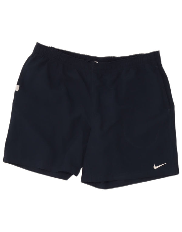 Nike Damen Dri Fit Sport Shorts UK 18 XL Marineblau Polyester