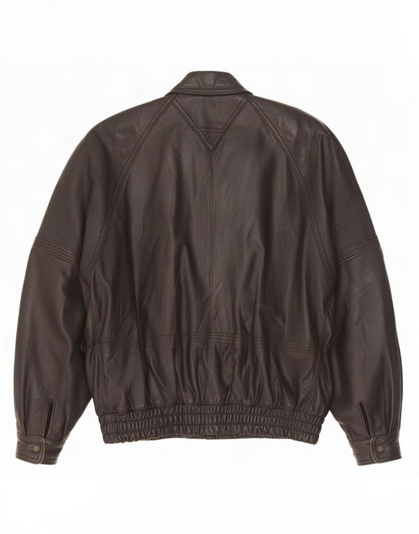 Vintage Herren Lederjacke IT 50 Large Schwarz