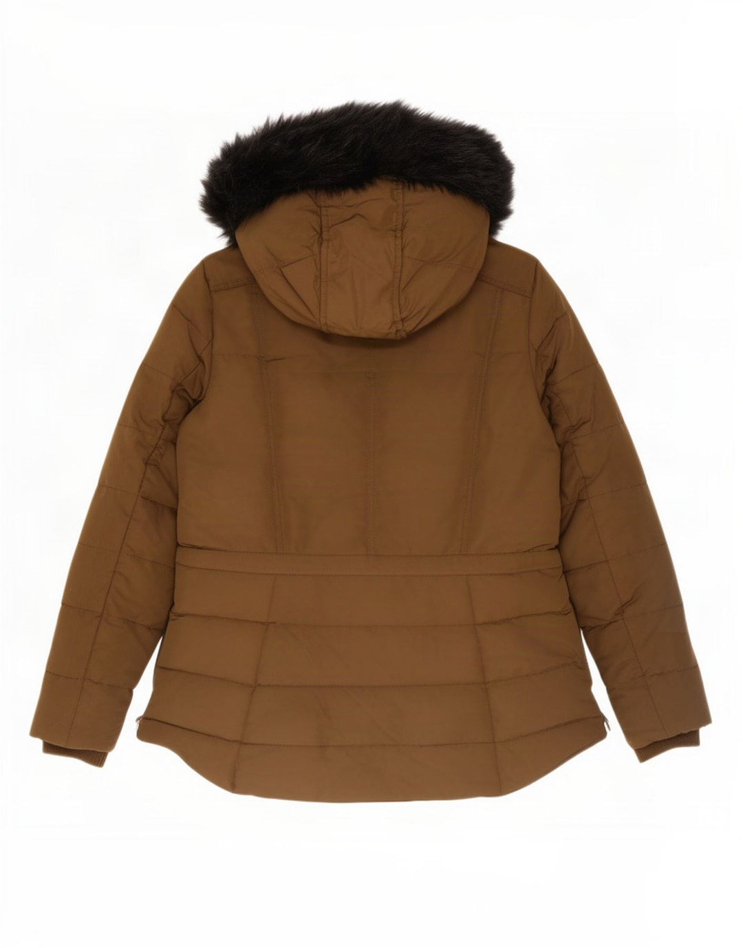 Zara Damen-Jacke mit Kapuze, gepolstert, Größe 44, Khaki