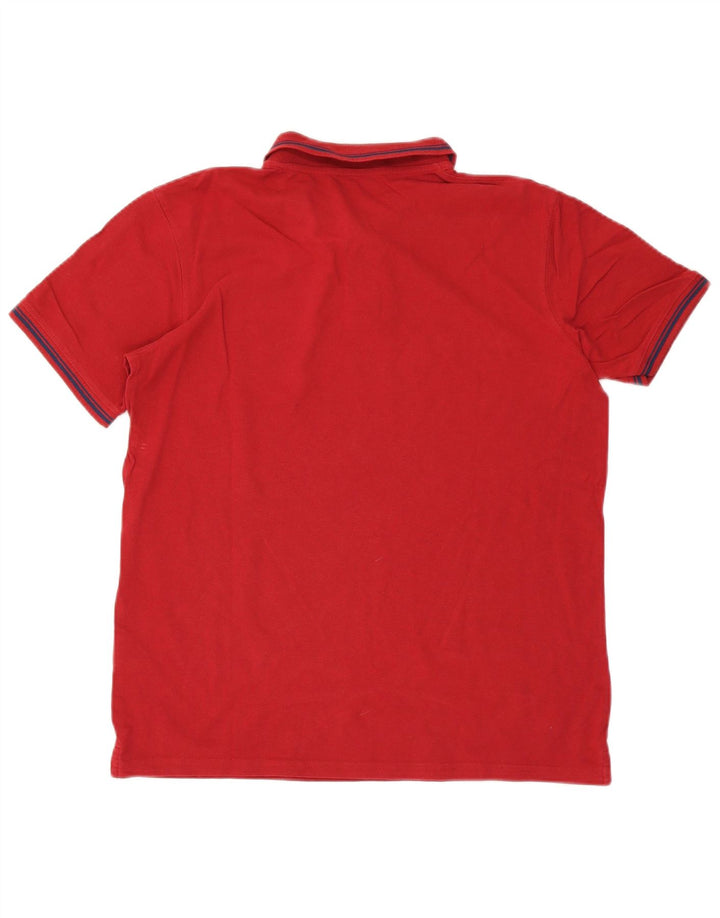 Carrera Herren Poloshirt XL rot gestreift aus Baumwolle