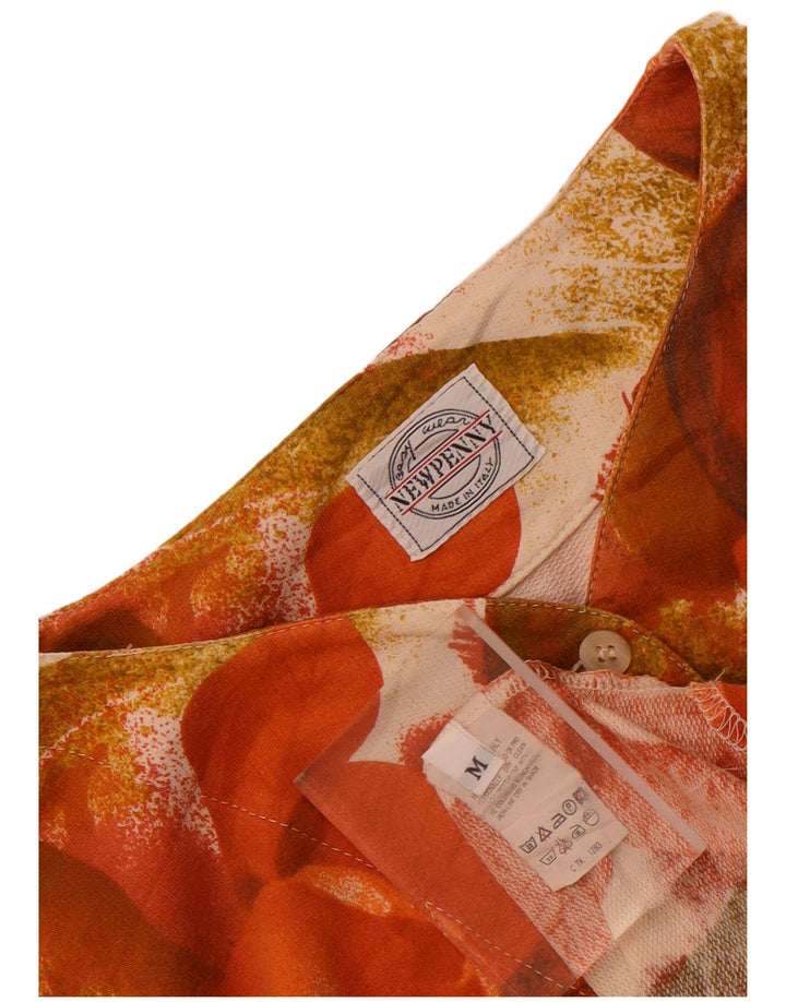 Newpenny Damen-Blusenoberteil mit 3/4-Ärmeln, Größe M, mehrfarbig, Blumenmuster