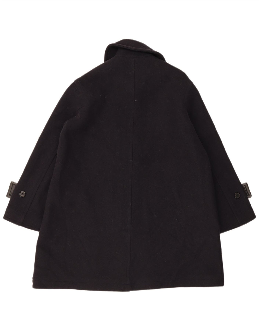 Zara Damen Übergroßer Mantel UK 10 Small Marineblaue Wolle