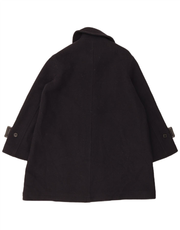 Zara Damen Übergroßer Mantel UK 10 Small Marineblaue Wolle