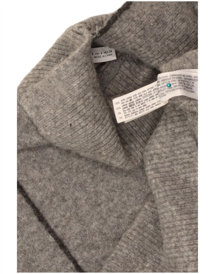 Zara Damen-Pullover mit Rollkragen, übergroß, Gr. 10, Small, Grau, Acryl