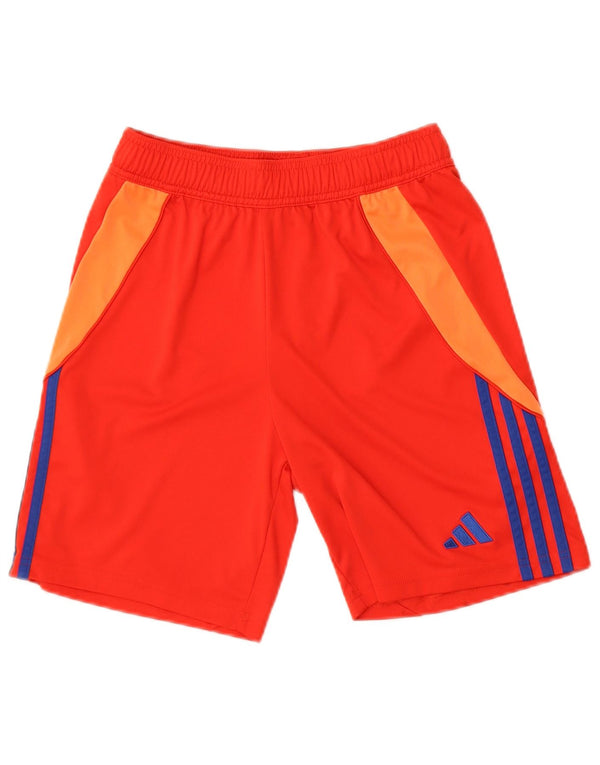 Adidas Aeroready Sportshorts für Jungen, 13–14 Jahre, rotes Farbblockdesign