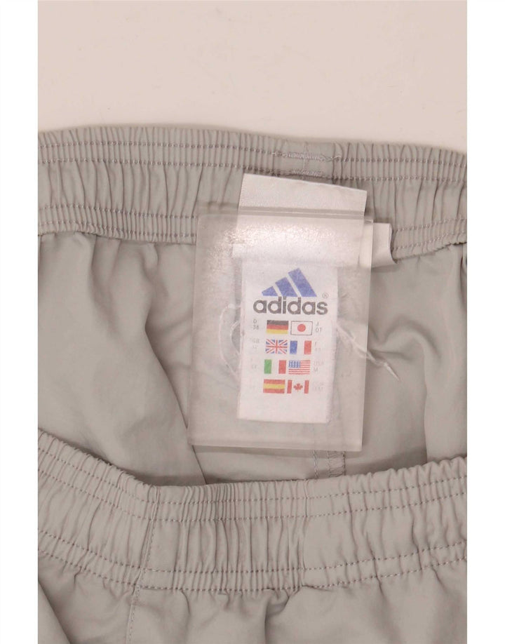 Adidas Damen Sportshorts UK 12 Mittelgraues Polyester