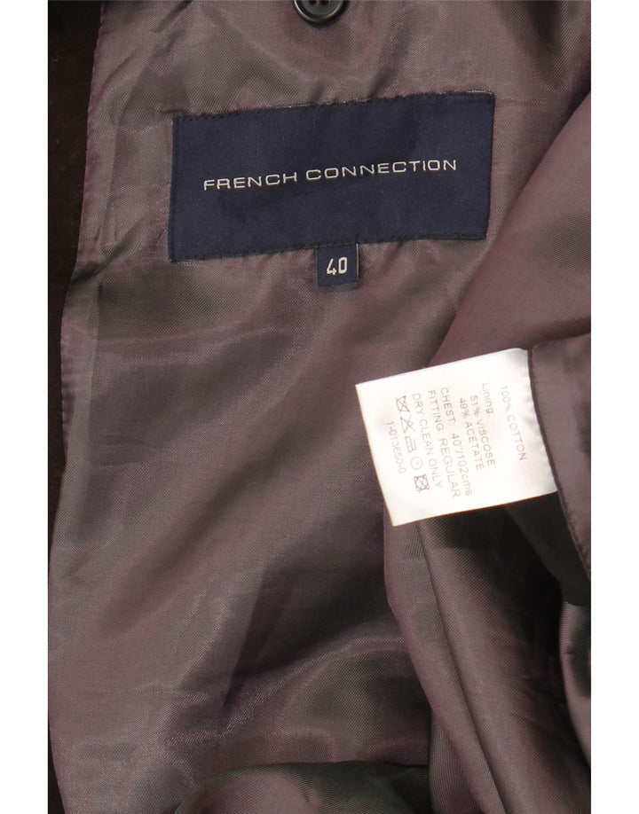 French Connection Herrenmantel UK 40 Large Braun Baumwolle
