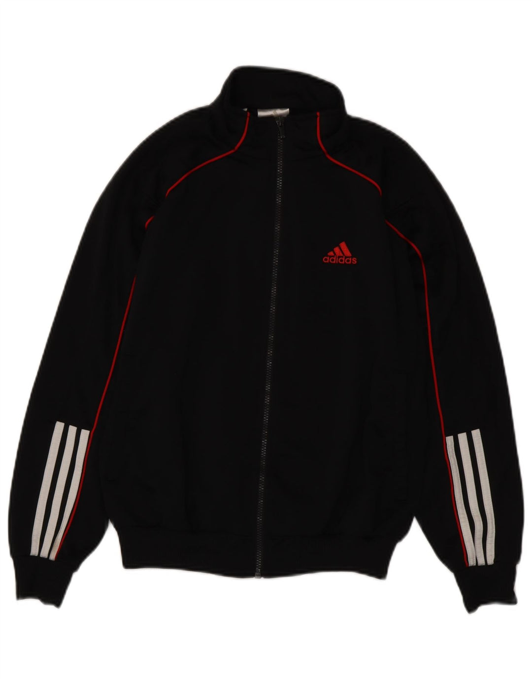 ADIDAS Jungen-Trainingsanzug-Top-Jacke, 13–14 Jahre, schwarzes Polyester