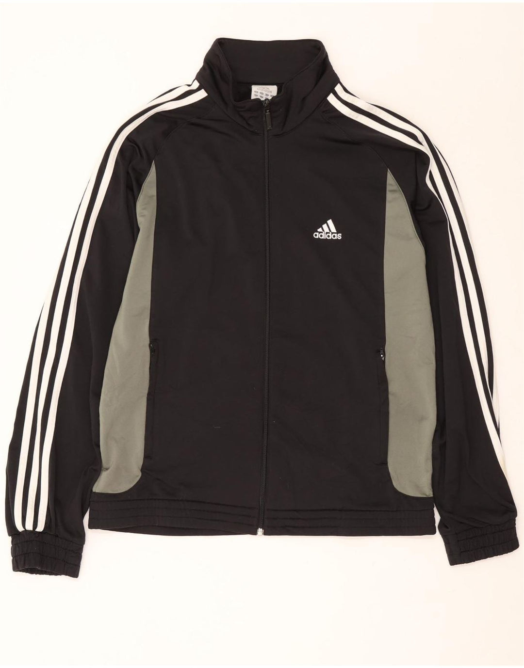 ADIDAS Herren-Trainingsanzugoberteil mit Grafik, UK 40/42, Mittelschwarz, Farbblock