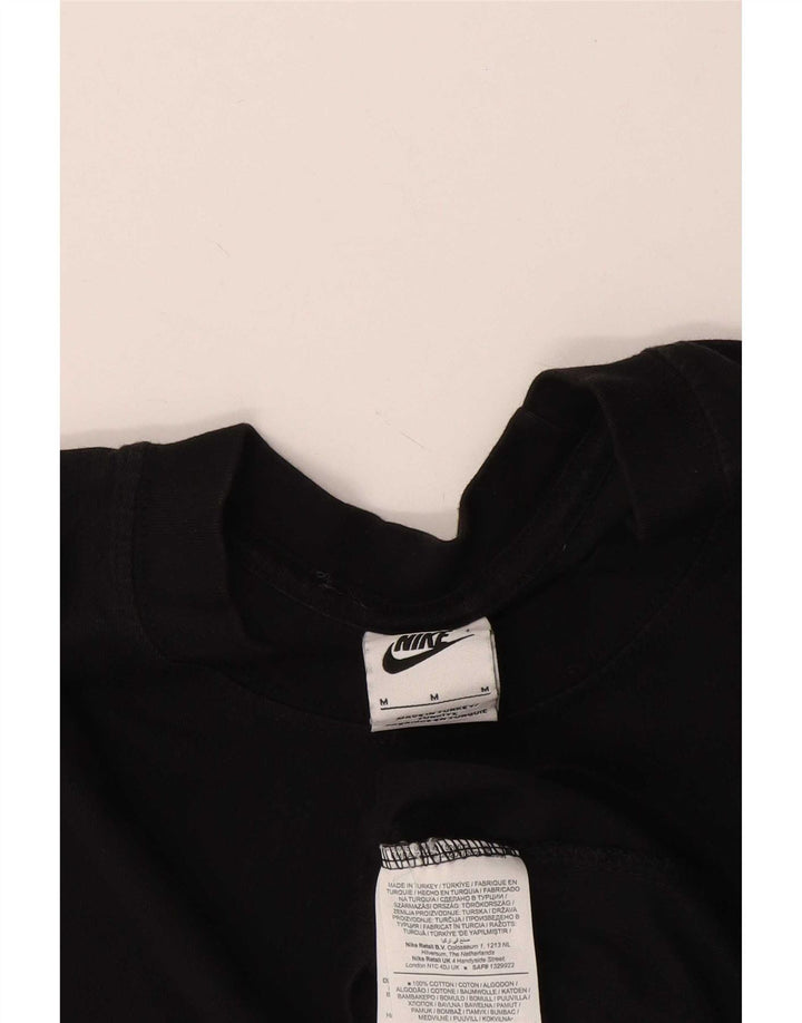 Nike Herren-T-Shirt mit Grafik, mittelgroß, schwarze Baumwolle