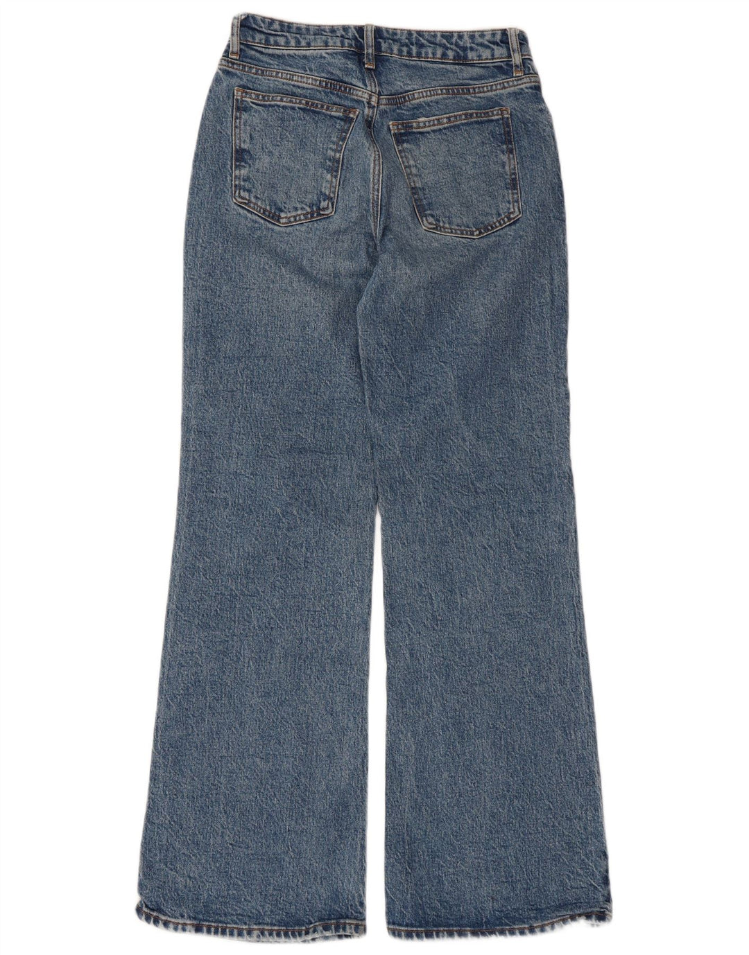 Topshop Damen Relaxed Flared Jeans W26 L30 Blaue Baumwolle