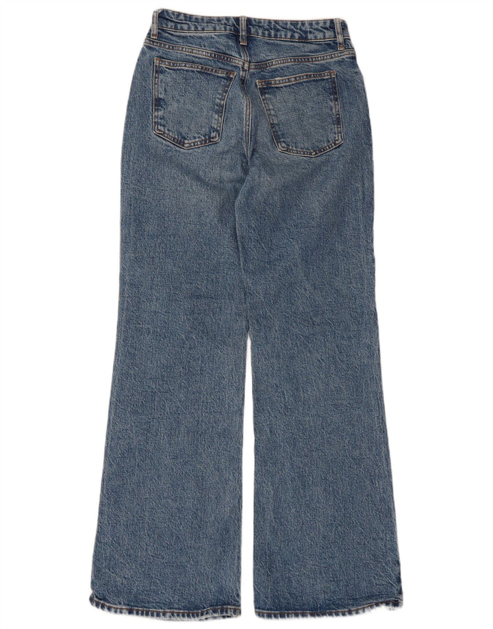 Topshop Damen Relaxed Flared Jeans W26 L30 Blaue Baumwolle