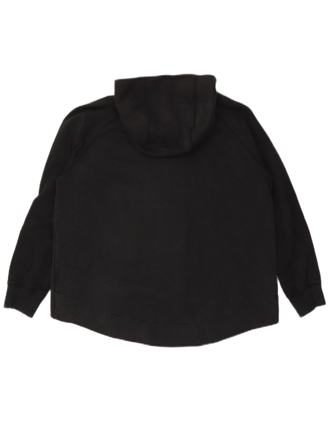 NIKE Damen-Kapuzenpullover mit Reißverschluss, UK 16, Größe L, Schwarz, Baumwolle