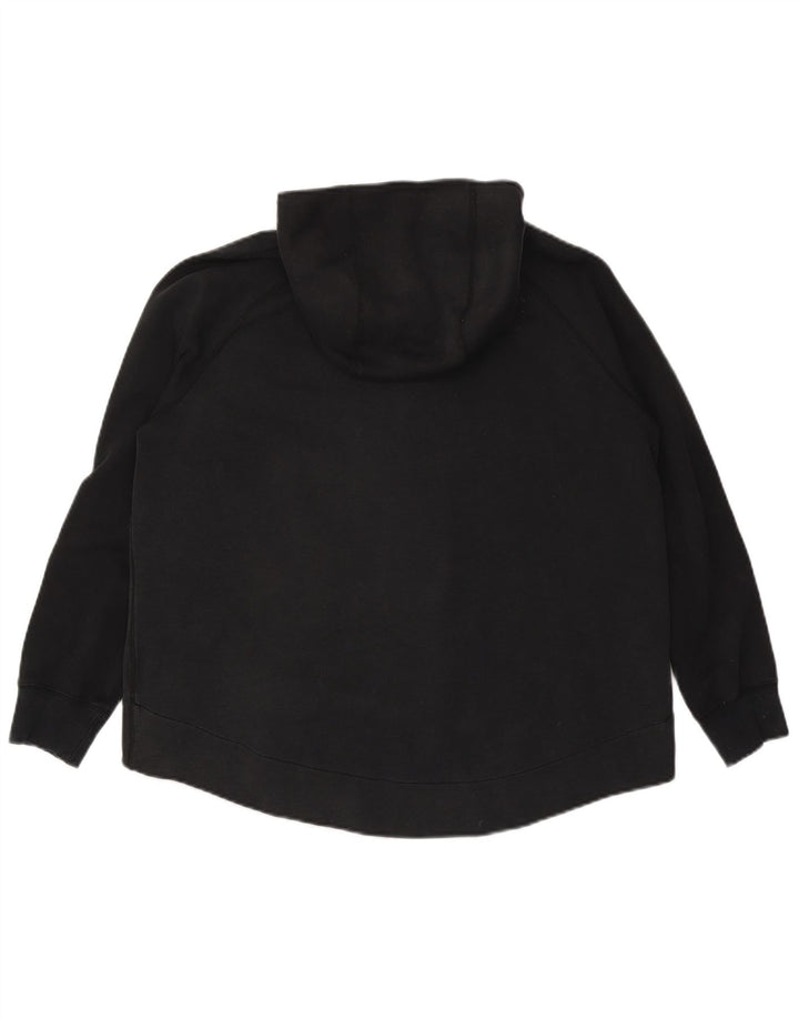NIKE Damen-Kapuzenpullover mit Reißverschluss, UK 16, Größe L, Schwarz, Baumwolle