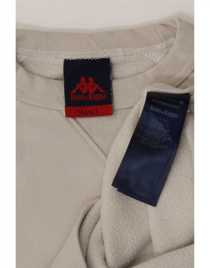 Kappa Damen Sweatshirt Pullover UK 10 Small Beige Baumwolle