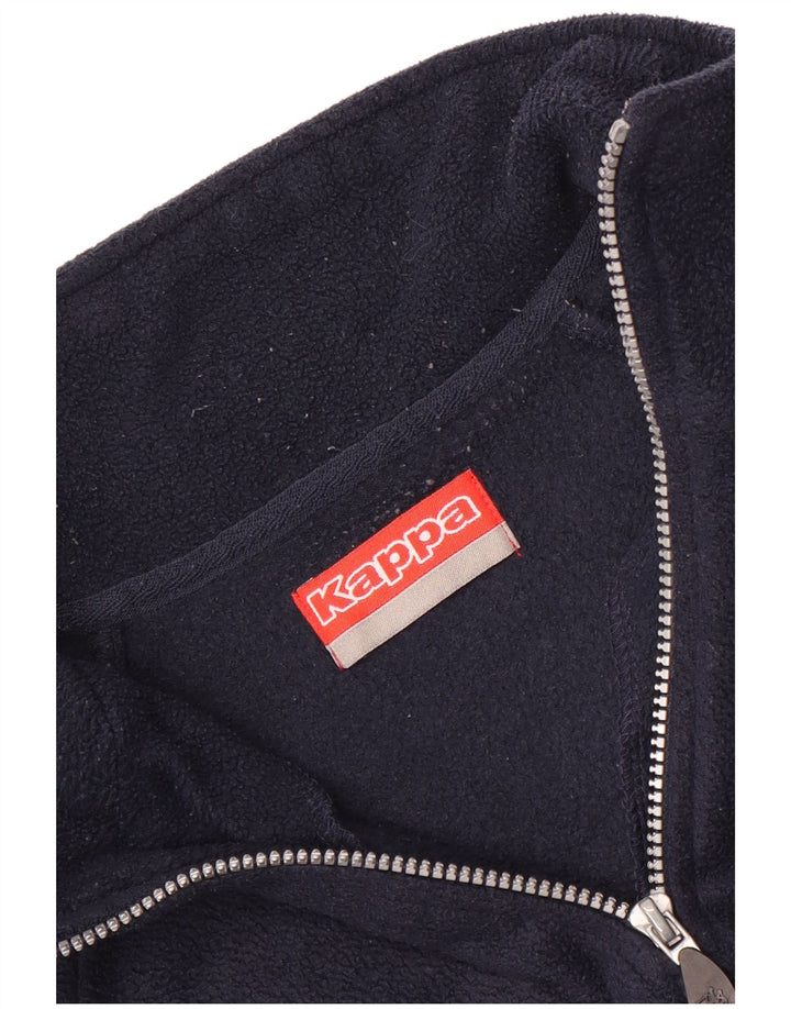 Kappa Herren-Fleecepullover mit Reißverschluss, mittelgroß, Marineblau