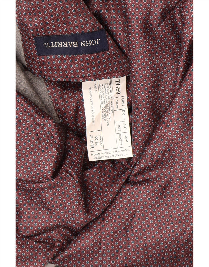 John Barritt Damen 2-Knopf-Blazerjacke IT 50 XL Graue Baumwolle