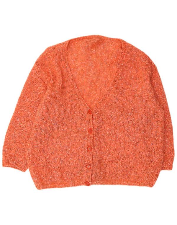 Vintage Damen Cardigan Pullover UK 22 3XL Orange meliert