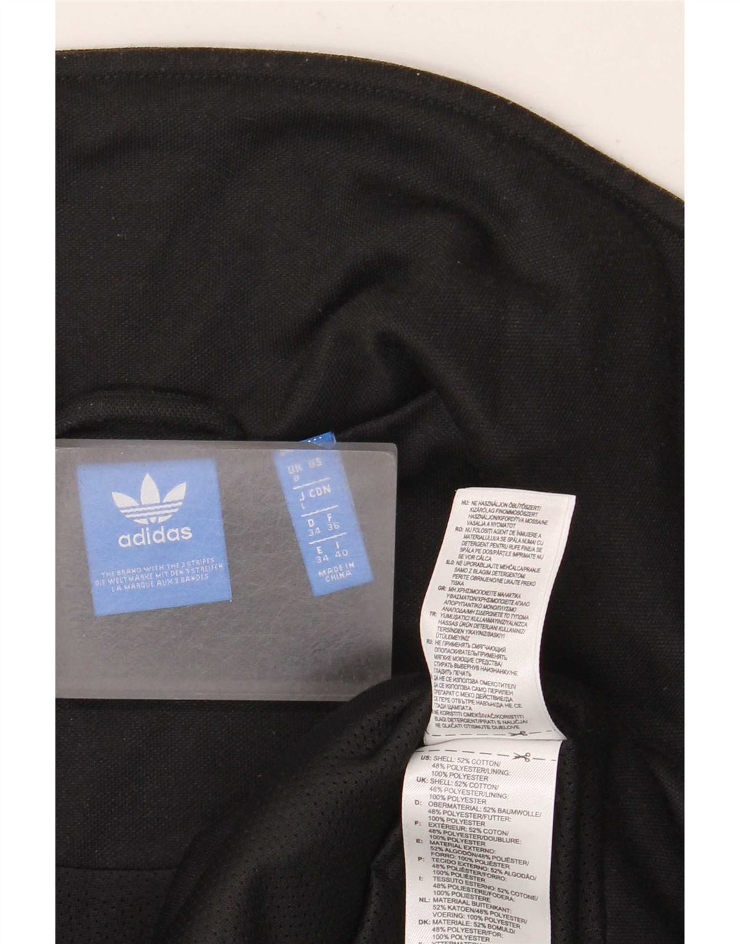 Adidas Damen Trainingsanzug Top Jacke UK 8 Small Schwarz Baumwolle