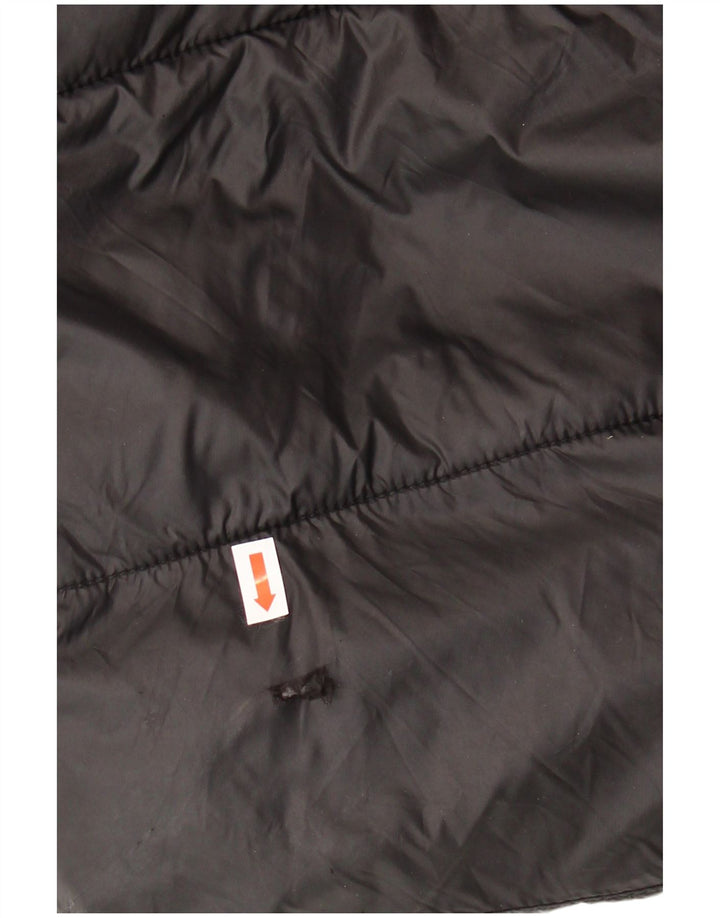 Zara Damen-Jacke mit Kapuze, gepolstert, UK 16, Größe L, Schwarz, Polyester