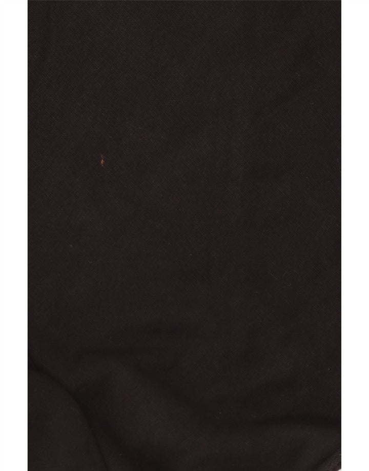 PYREX Damen Crop Graphic Sweatshirt Pullover UK 16 Large Schwarze Baumwolle