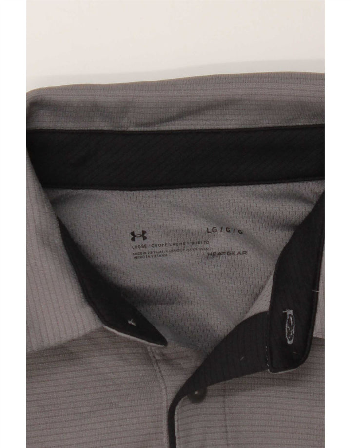 Under Armour Herren Heat Gear Poloshirt Large Grau