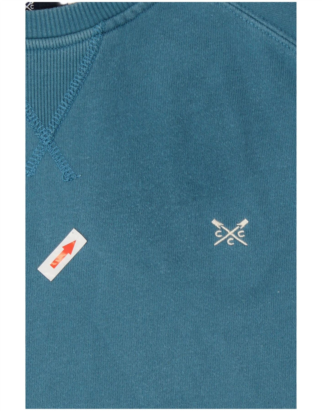 Crew Clothing Damen-Sweatshirt-Pullover UK 14 Mittelblaue Baumwolle