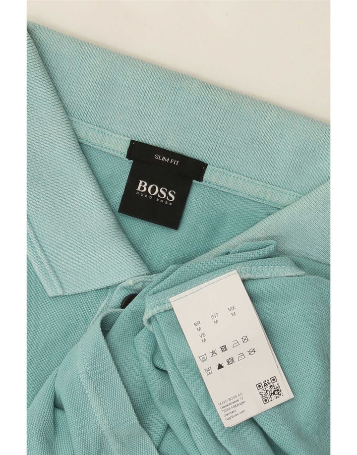 Hugo Boss Slim-Fit-Poloshirt für Herren aus mittelgrüner Baumwolle