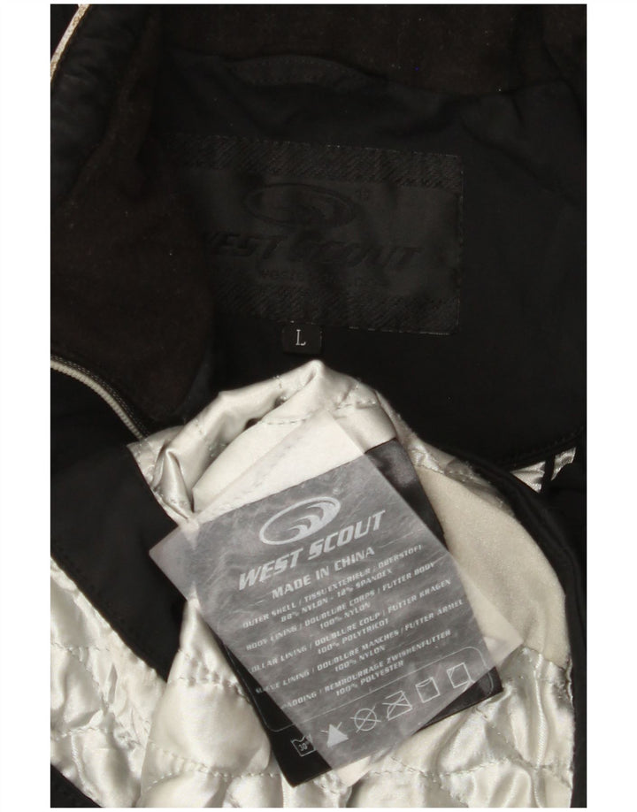 WEST SCOUT Damen Windjacke mit Kapuze, UK 14, Größe L, schwarzes Nylon