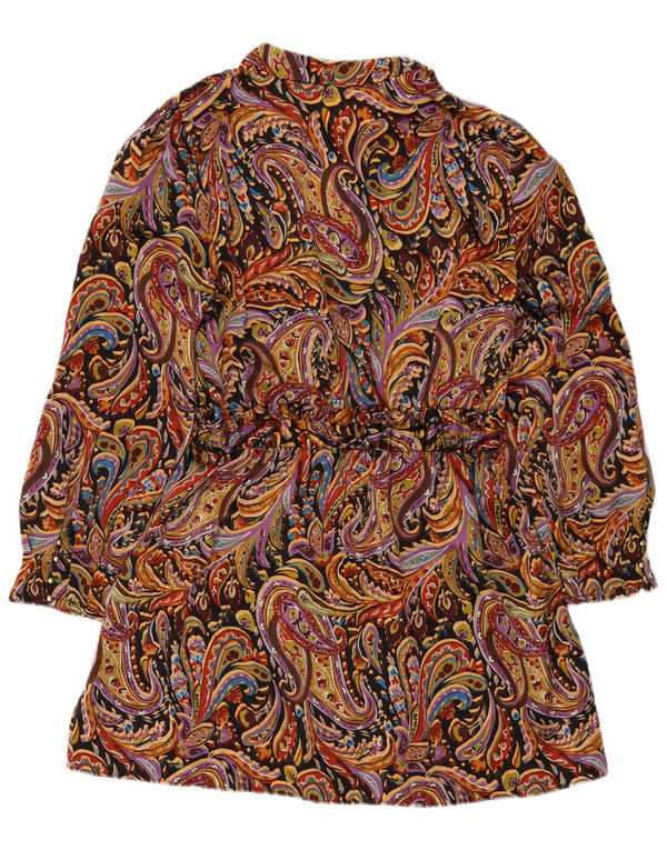 Zara Damen Empire-Kleid UK 12 Medium Mehrfarbig Paisley Bohemian
