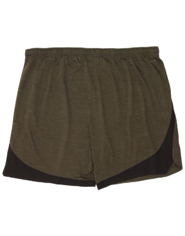 RUSSELL ATHLETIC Herren Dri-Power Sportshorts 3XL Khaki Farbblock