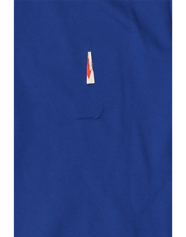 Lotto Herren-Sweatshirt mit grafischem Reißverschluss, Mittelblau, Polyester