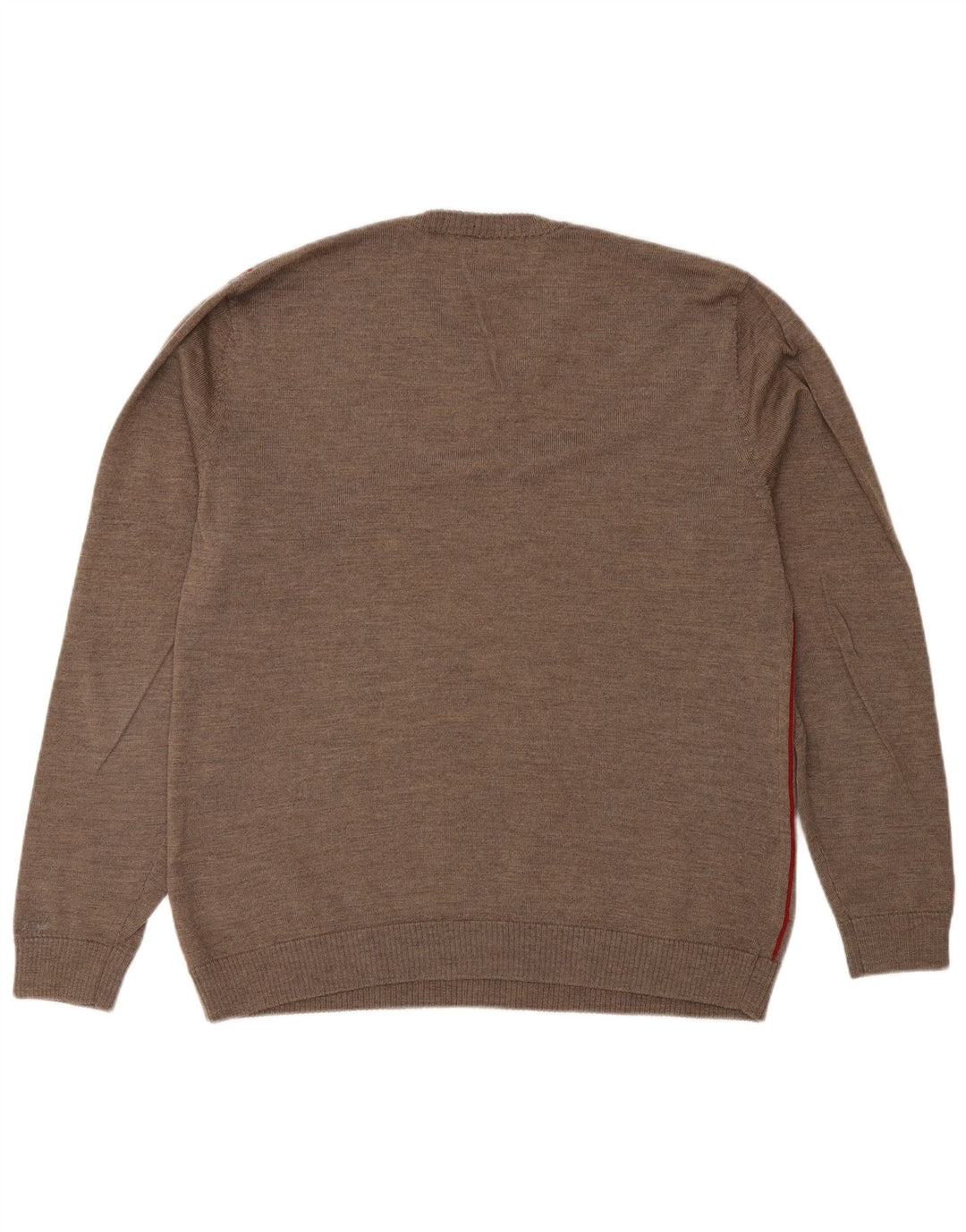 Gap Herren-Pullover mit V-Ausschnitt, groß, grau gestreift, Merinowolle