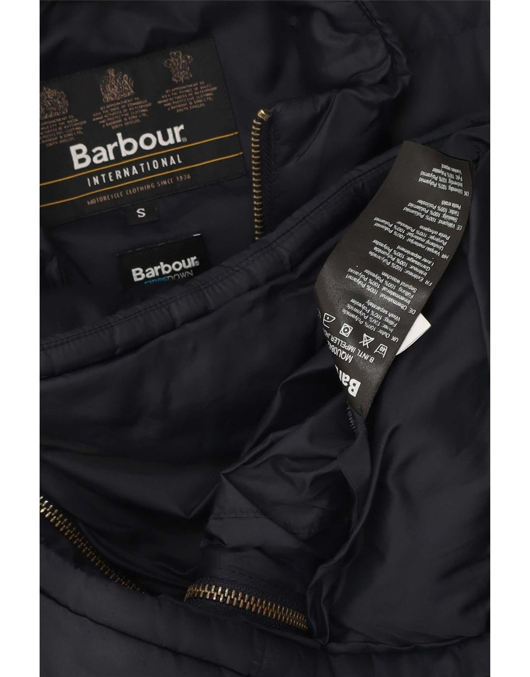 Barbour Herren gepolsterte Jacke UK 36 Small Marineblau Polyester