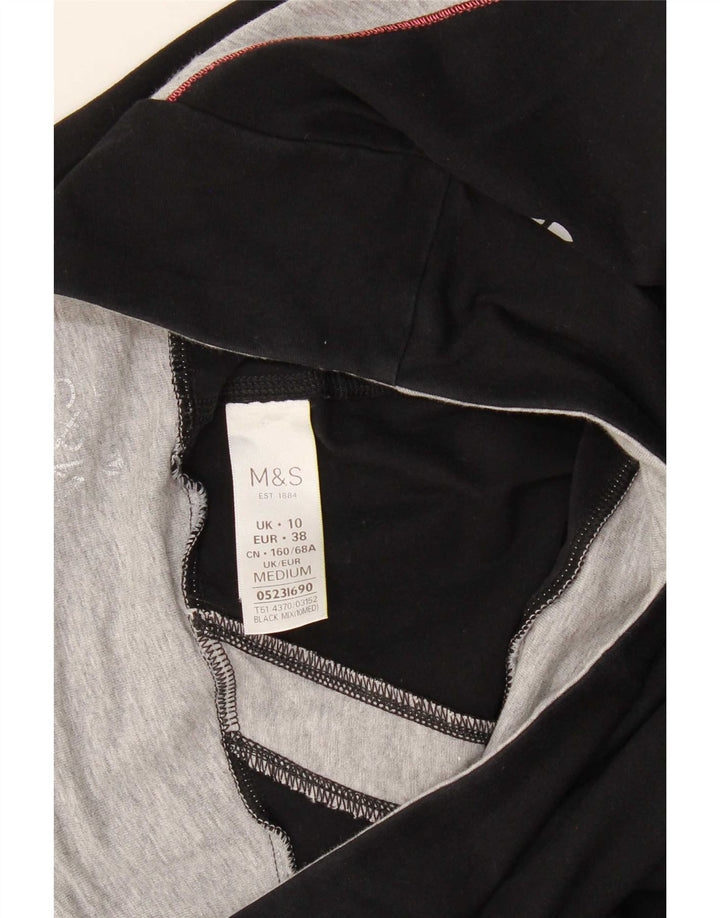 Marks & Spencer Trainingshose für Damen, UK 10, Größe S, Schwarz, Farbblock