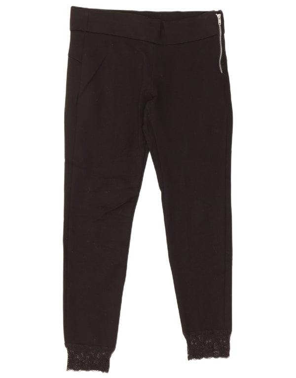 Zara Damen Capri-Leggings UK 14 Medium Schwarz