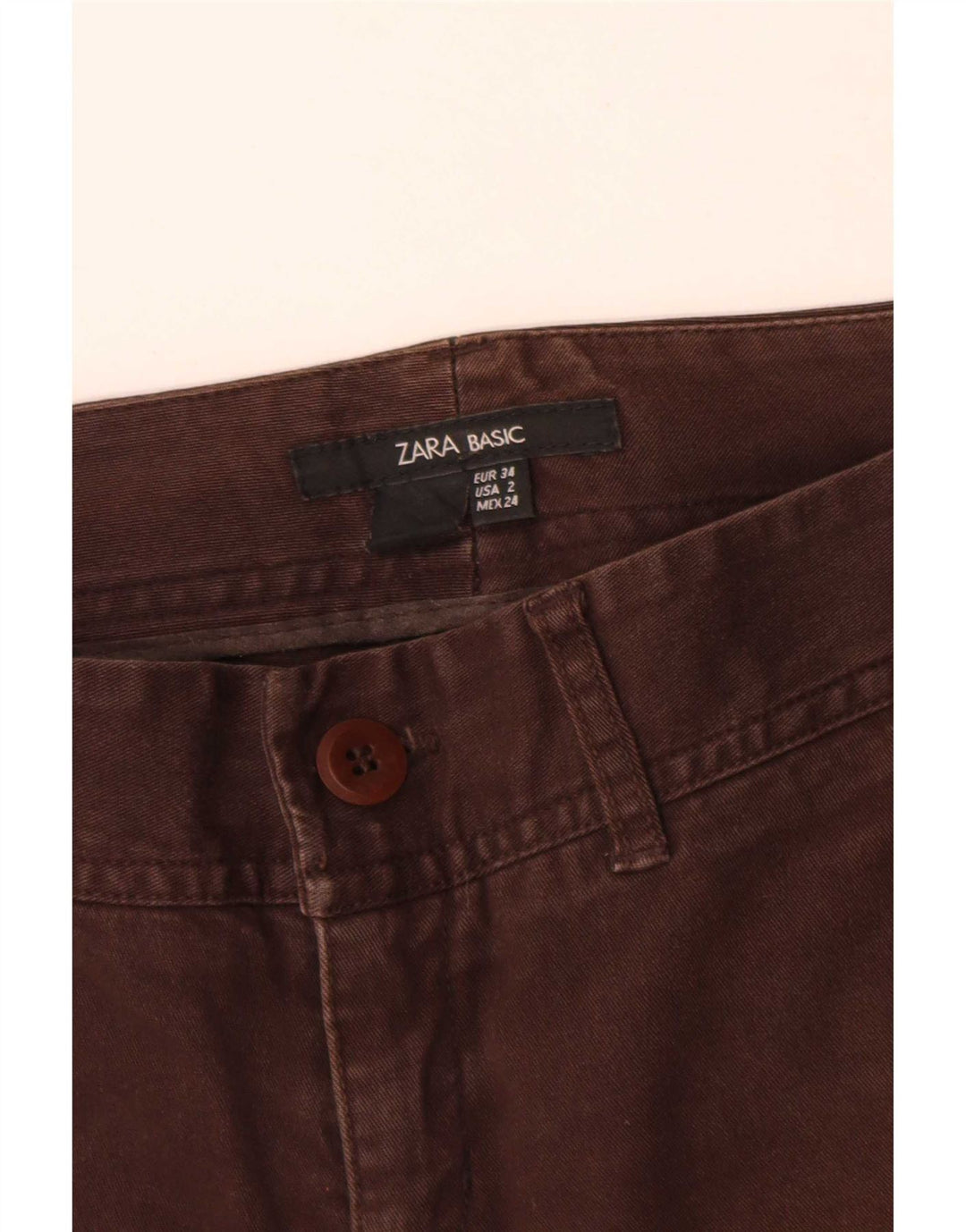 Zara Damen Bootcut Jeans EU 34 2XS W24 L30 Braun