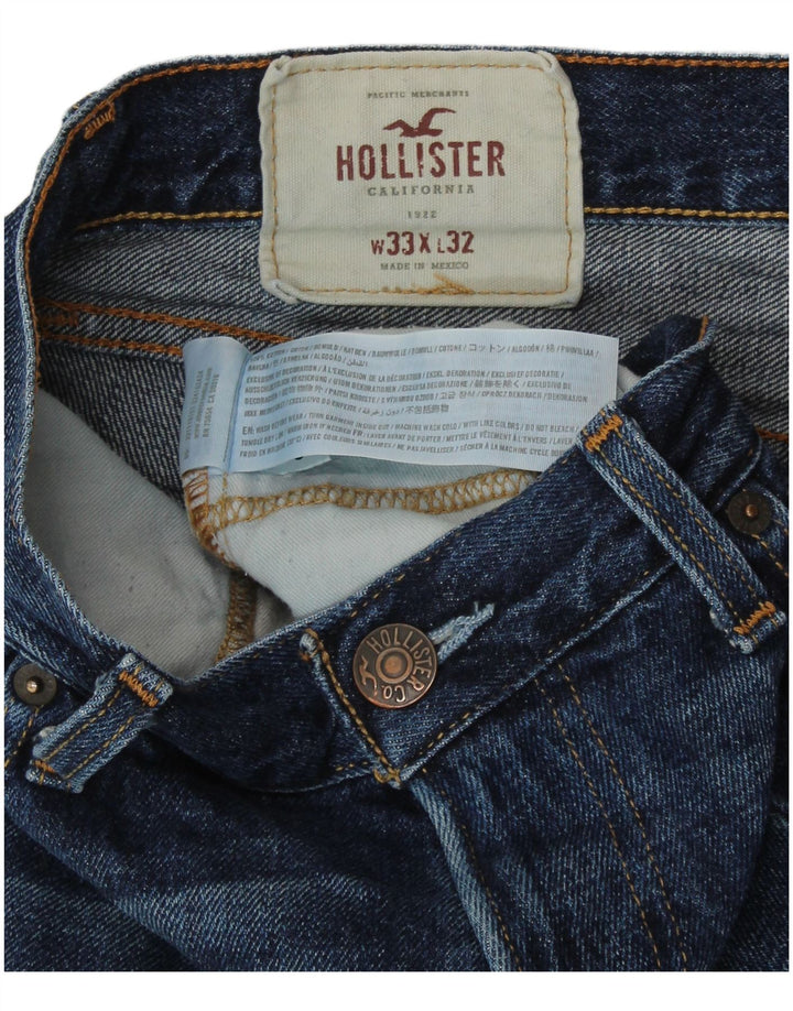HOLLISTER Herren Slim Jeans W33 L32 Blaue Baumwolle