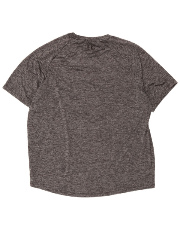 Under Armour Herren T-Shirt Top XL Grau geflecktes Polyester