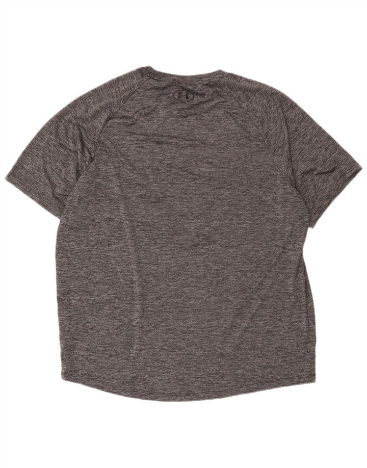 Under Armour Herren T-Shirt Top XL Grau geflecktes Polyester