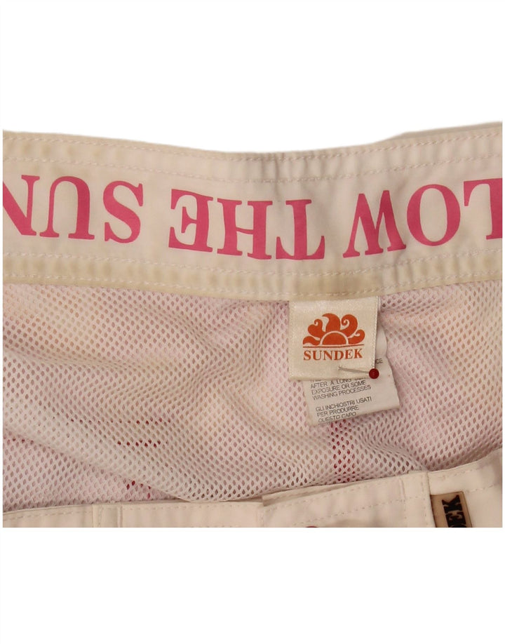 Sundek Herren-Badeshorts, groß, rosa, geblümt, Polyester