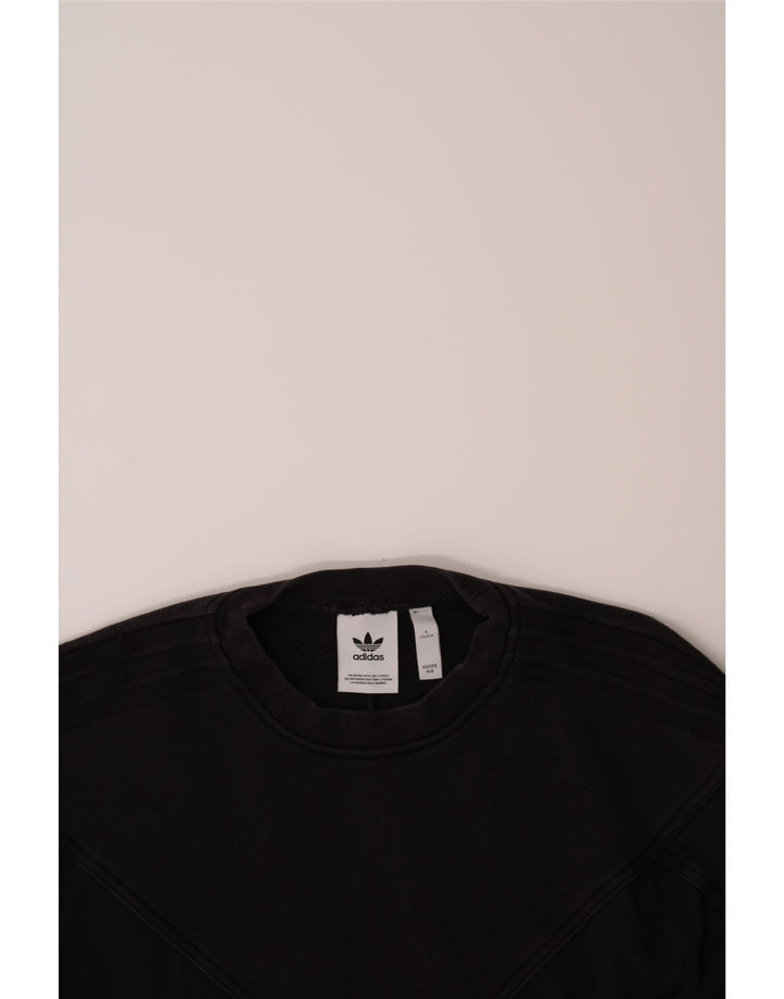 ADIDAS Mens Sweatshirt Jumper Small Black Vintage Adidas and Second-Hand Adidas from Messina Hembry 