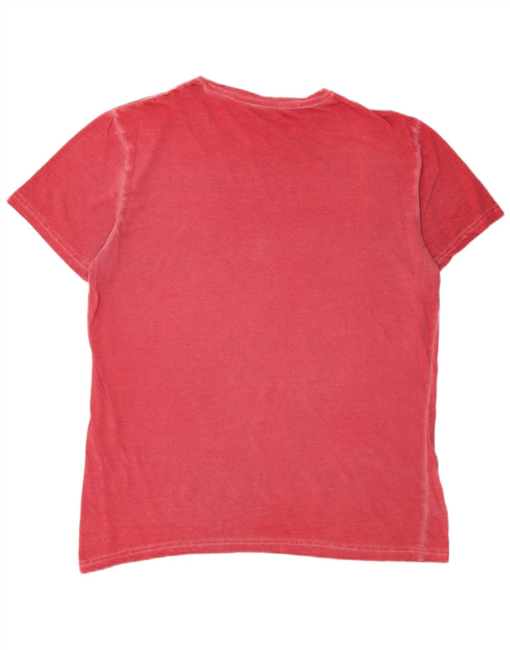 Gas Herren-T-Shirt mit Grafik, Größe L, Rot