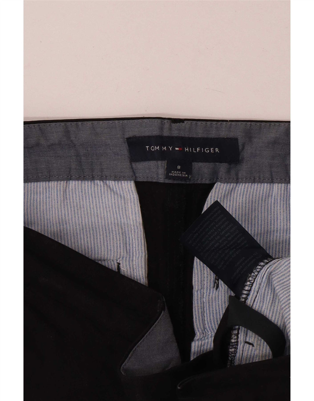 Tommy Hilfiger Damen Chino-Shorts US 8 Medium W32 Schwarze Baumwolle
