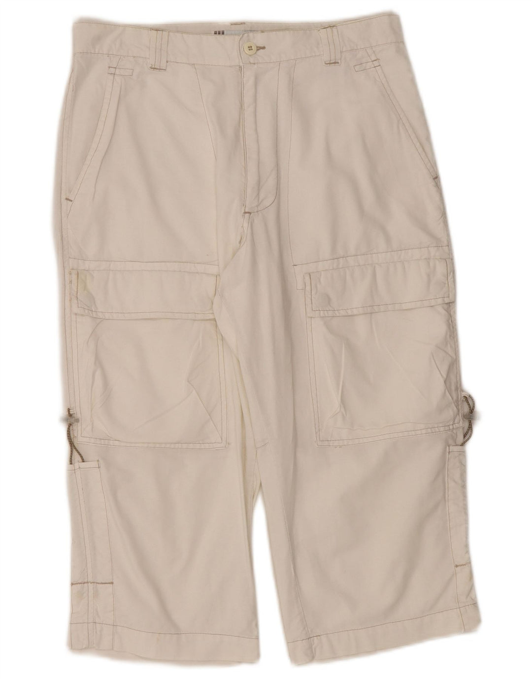Fordocks Damen Cargo-Bermudashorts IT 44 Medium W30 Off White Cotton