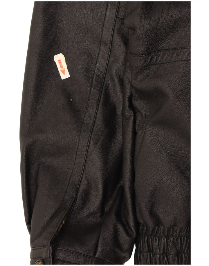 CANDA Herren Lederjacke UK 44 2XL Schwarzes Leder