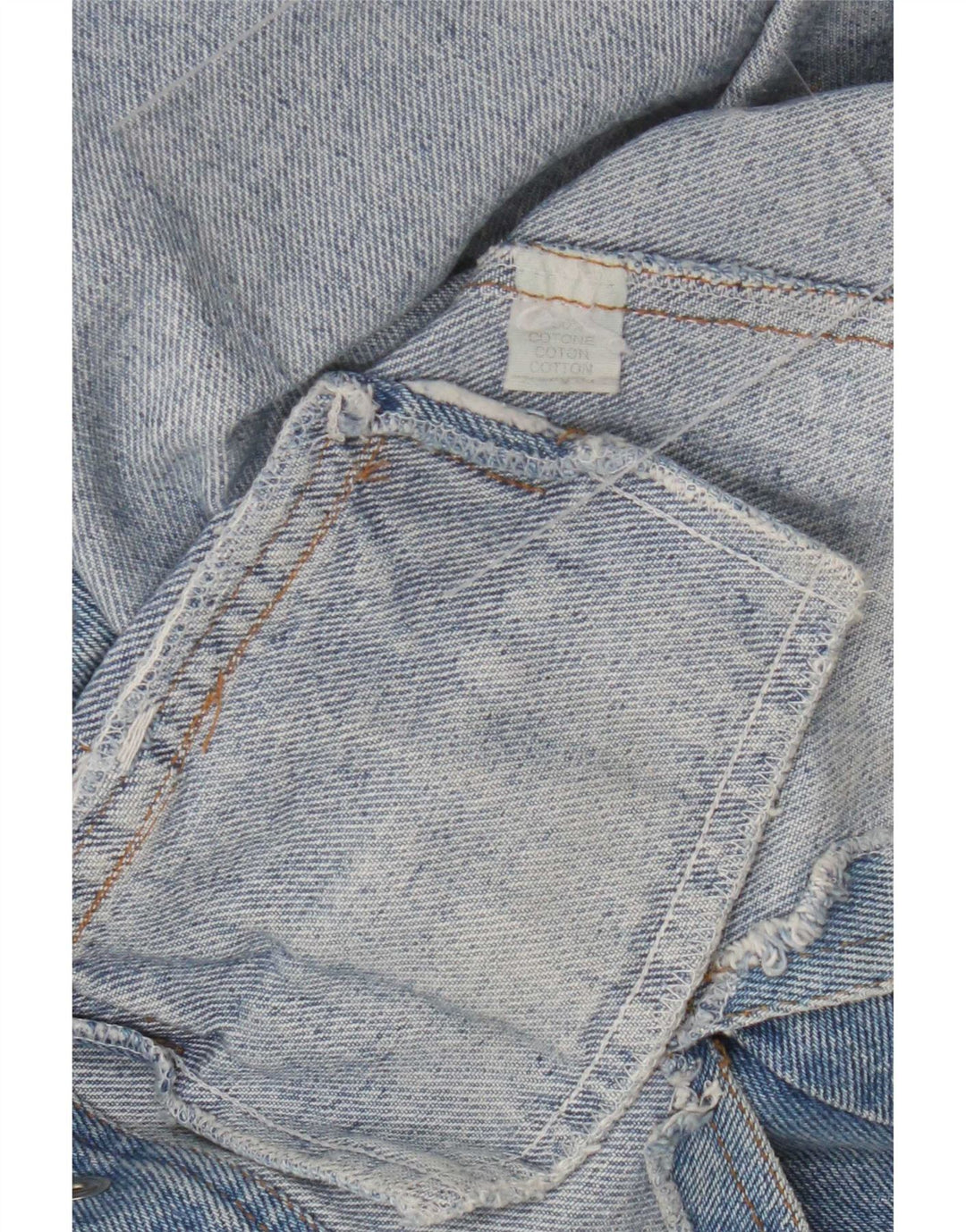 Vintage Damen Militär-Jeansjacke IT 46 Große blaue Baumwolle