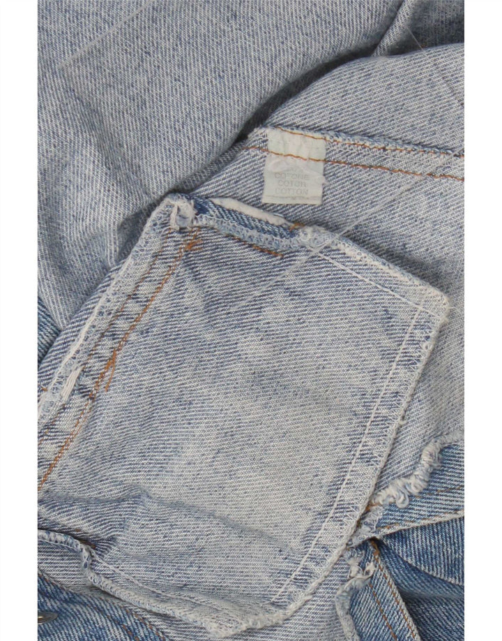 Vintage Damen Militär-Jeansjacke IT 46 Große blaue Baumwolle